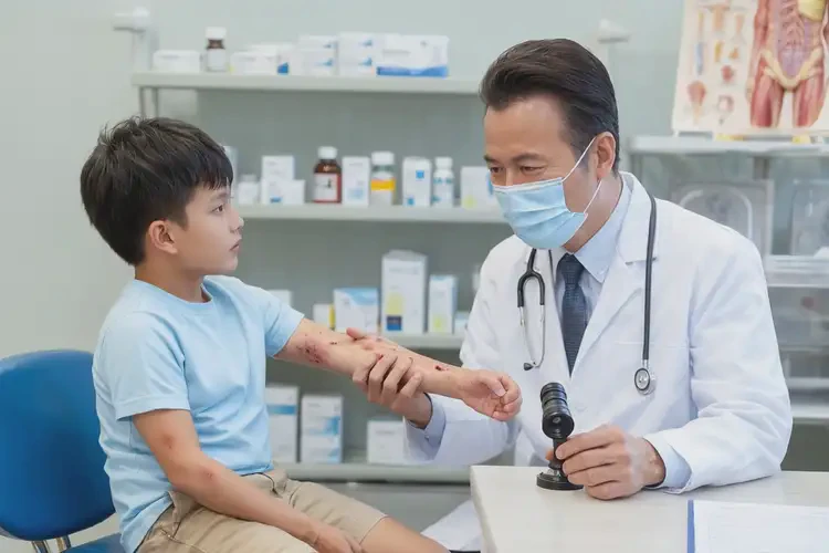 孩子脖子上容易長濕疹可不可以徹底自愈(圖1)