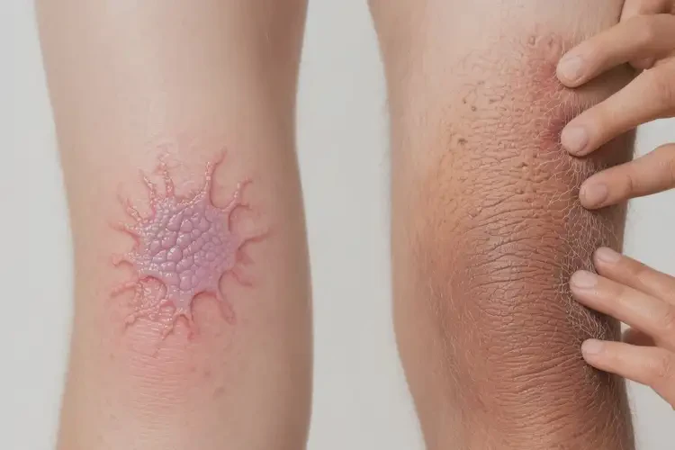 孩子小腿上出濕疹不管它會自己好嗎(圖1)