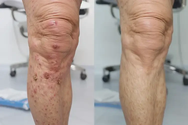 老年人大腿出濕疹不管它會自己好嗎(圖1)