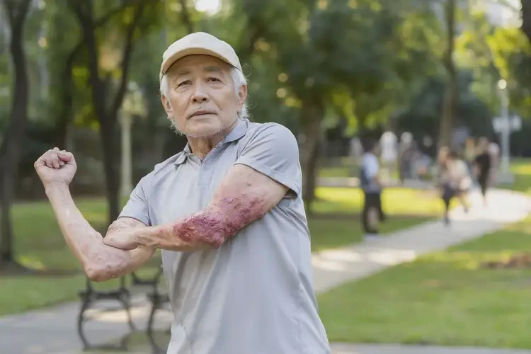 老年人手臂上出濕疹可以徹底自愈嗎(圖1)