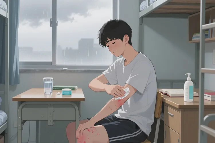 大學(xué)生全身長(zhǎng)濕疹能靠自己自愈嗎(圖1)