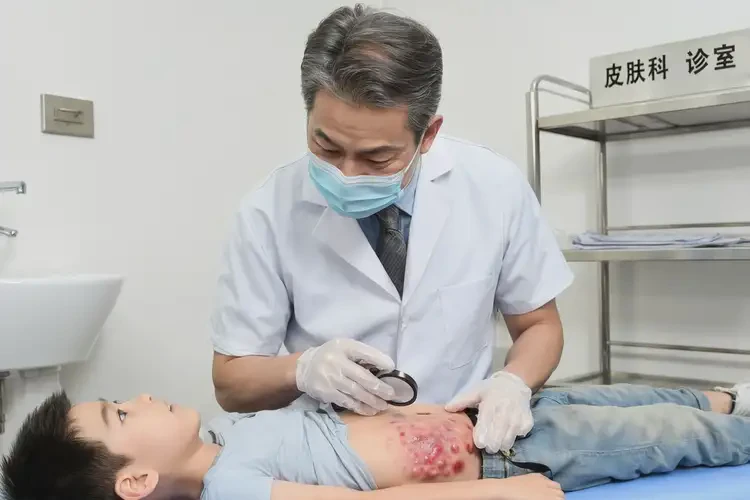 小兒肚子上偶爾起濕疹不管它會自己痊愈嗎(圖2)