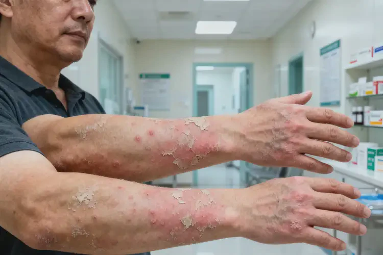 男性四肢起濕疹不管它會(huì)自己好嗎(圖1)