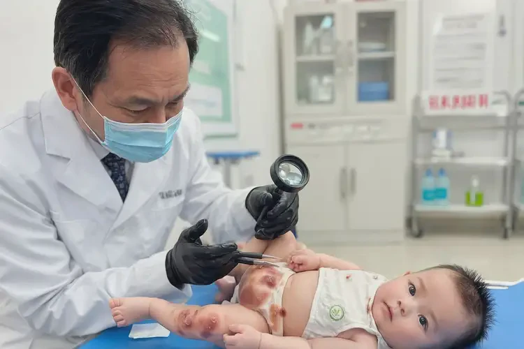 寶寶小腿出現(xiàn)濕疹能徹底自愈嗎(圖2)