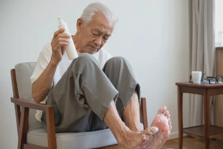 老人腳上有濕疹不管它會(huì)自己自愈嗎(圖2)