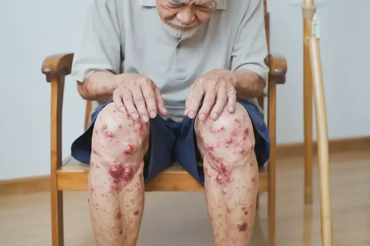 老人大腿上偶爾長濕疹不管它會自己好嗎(圖2)