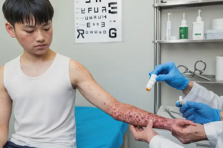 青少年手臂有濕疹能徹底自愈嗎(圖1)