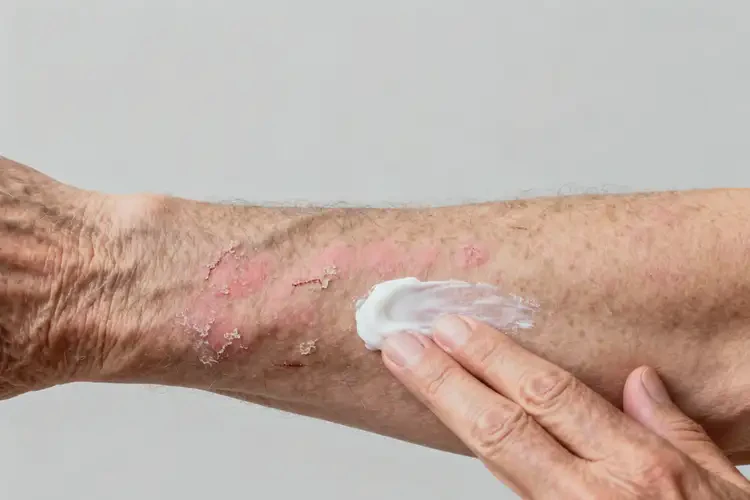 老年人手臂上出現(xiàn)濕疹不管它會自己自愈嗎(圖1)