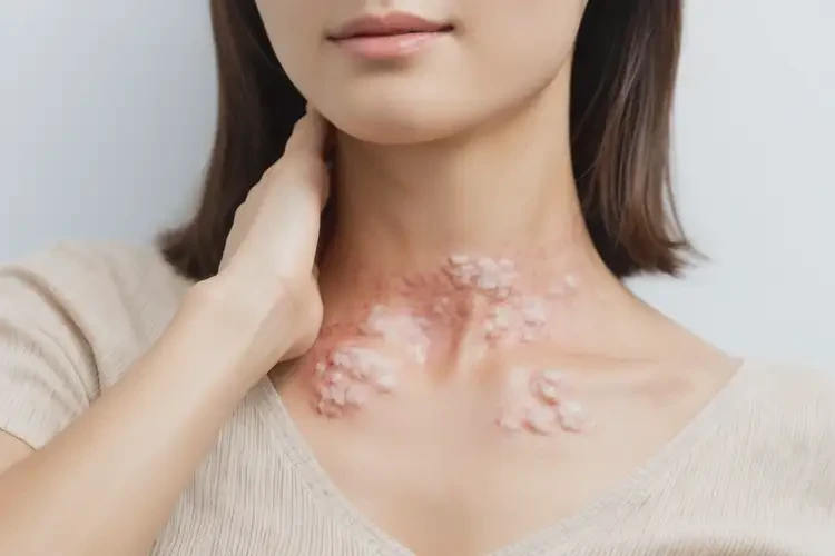 女生脖子偶爾長(zhǎng)濕疹不管它會(huì)自己好嗎(圖2)