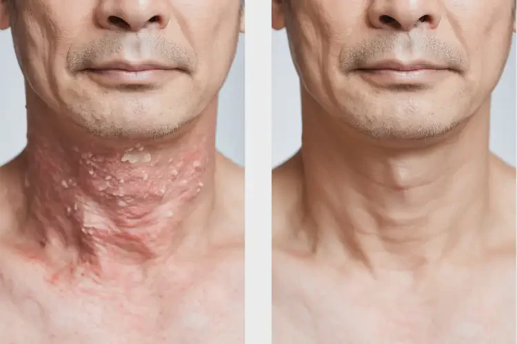 男性脖子上容易起濕疹能夠徹底治愈嗎(圖1)