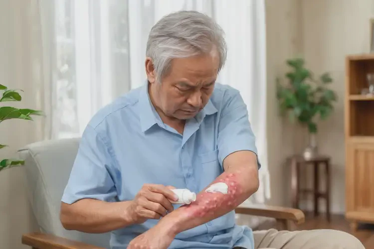 老人手臂出濕疹不管它會自己痊愈嗎(圖2)
