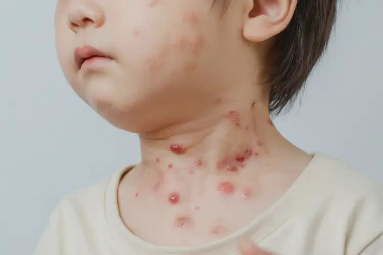 少兒脖子上偶爾長(zhǎng)濕疹不管它會(huì)自己好嗎(圖2)