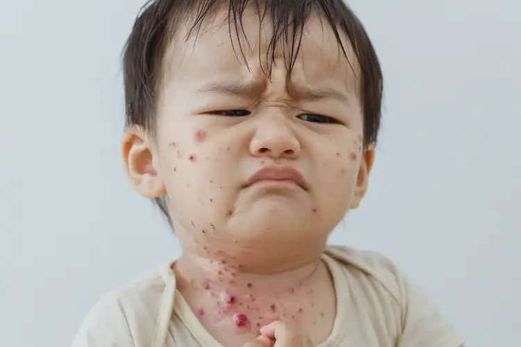 幼儿脖子上有湿疹不管它会自己自愈吗(图2)