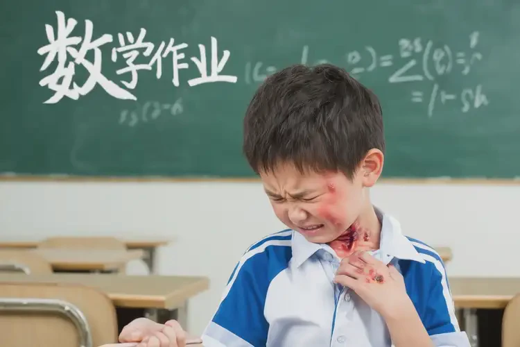 小学生脖子上出湿疹不管它会自己痊愈吗(图2)