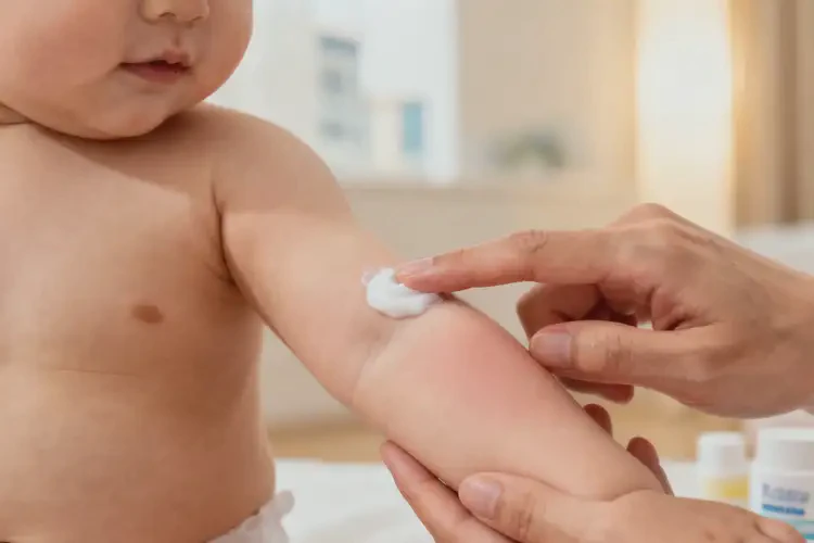 寶寶手臂偶爾長濕疹能夠徹底治愈嗎(圖1)