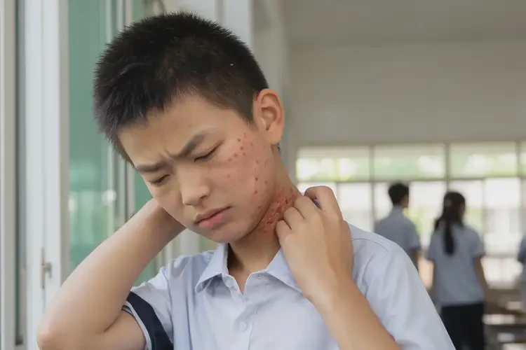 中學(xué)生脖子出濕疹不管它會自己好嗎(圖4)