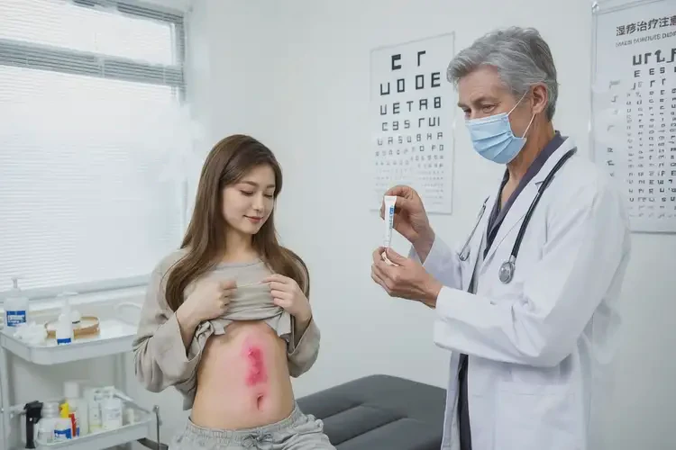 女人肚子上長濕疹不管它會自己好嗎(圖1)