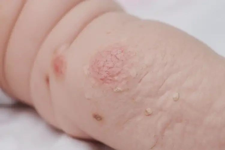 新生兒大腿上有濕疹可以徹底自愈嗎(圖4)