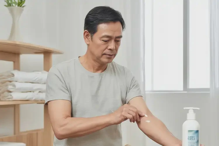 男性手臂偶爾起濕疹不管它會(huì)自己痊愈嗎(圖1)