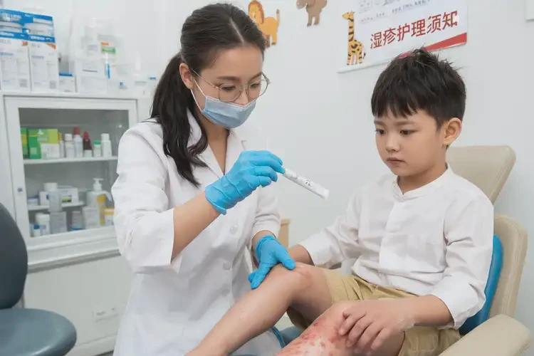 幼兒小腿上出現(xiàn)濕疹可以徹底自愈嗎(圖3)