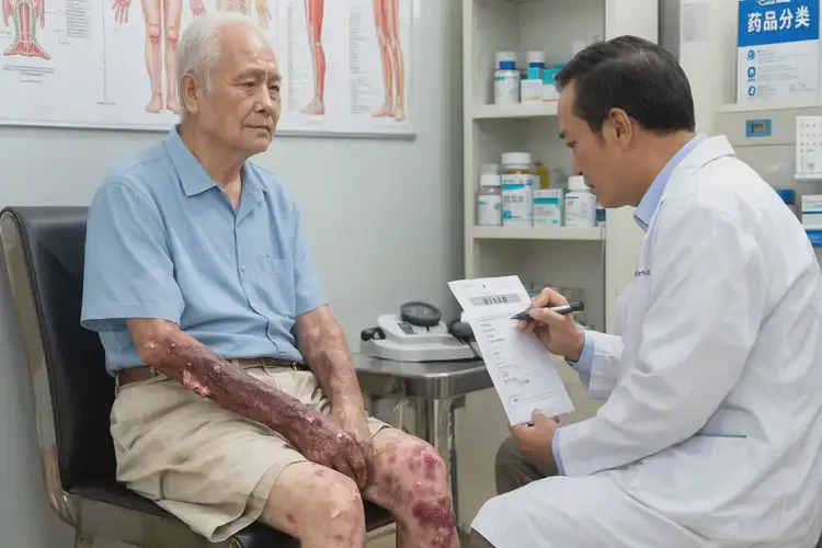 老年人大腿有湿疹不管它会自己自愈吗(图2)