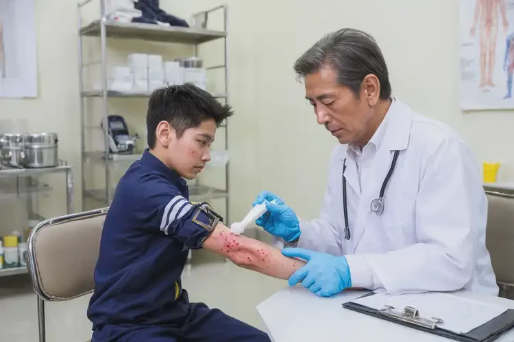 中學生手臂起濕疹可以徹底自愈嗎(圖3)