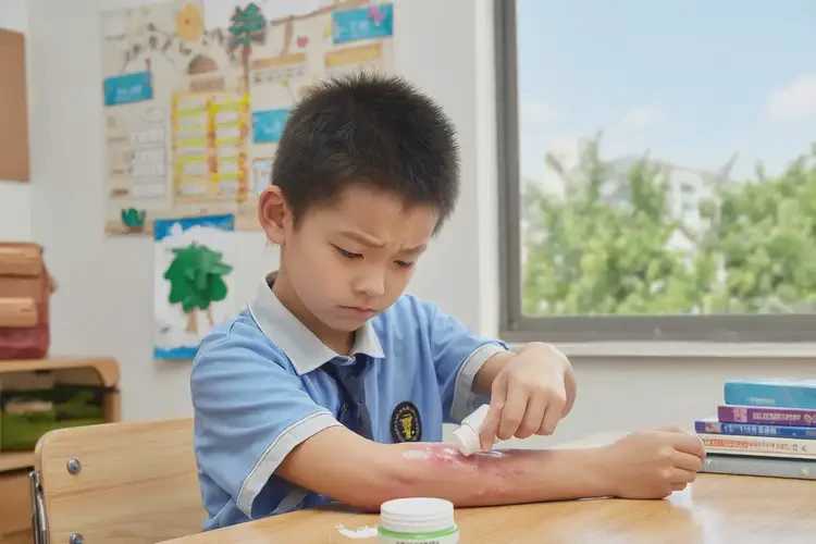 小学生手臂上经常起湿疹不管它会自己好吗(图2)