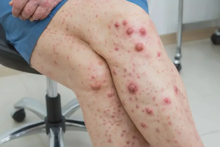 女人小腿上偶爾長濕疹不管它會自己自愈嗎(圖4)