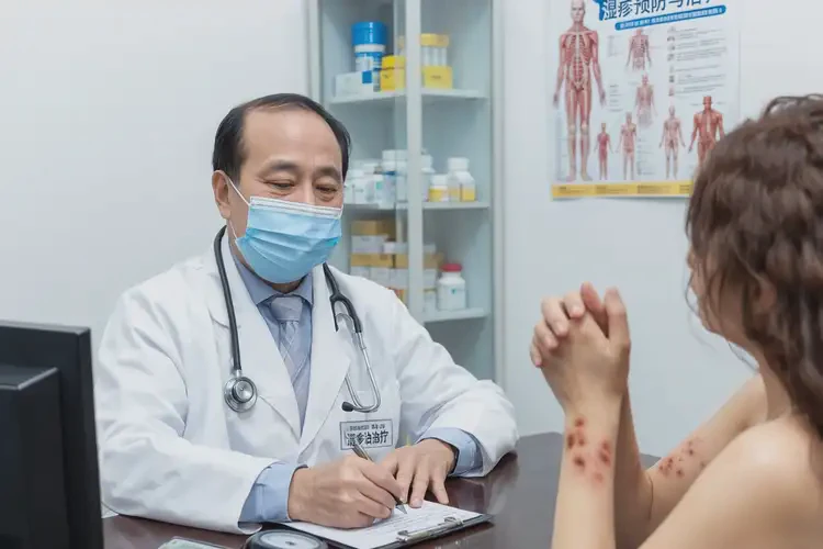 女生四肢偶爾起濕疹不管它會(huì)自己痊愈嗎(圖2)