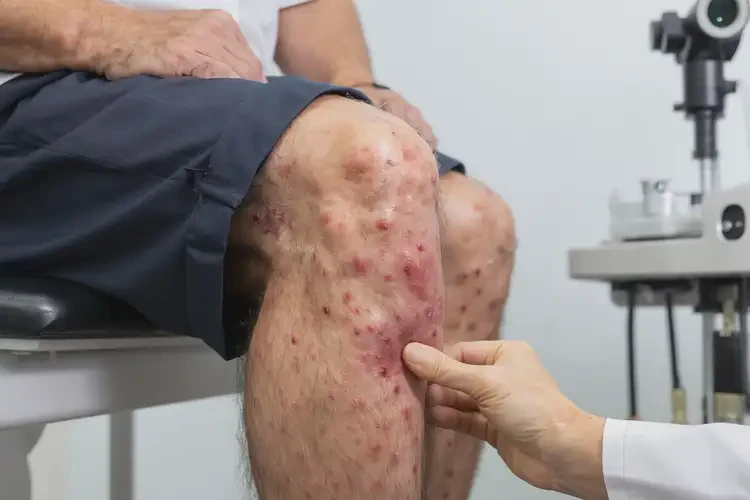 男性小腿有湿疹不管它会自己自愈吗(图4)