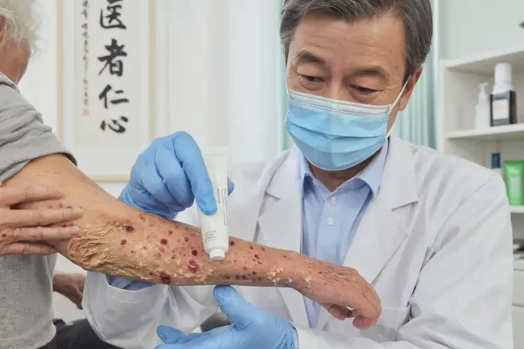 老人手臂出現(xiàn)濕疹能夠徹底治愈嗎(圖3)