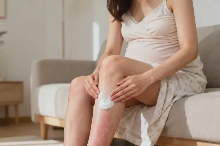 哺乳期媽媽小腿經(jīng)常長(zhǎng)濕疹不管它會(huì)自己好嗎(圖1)