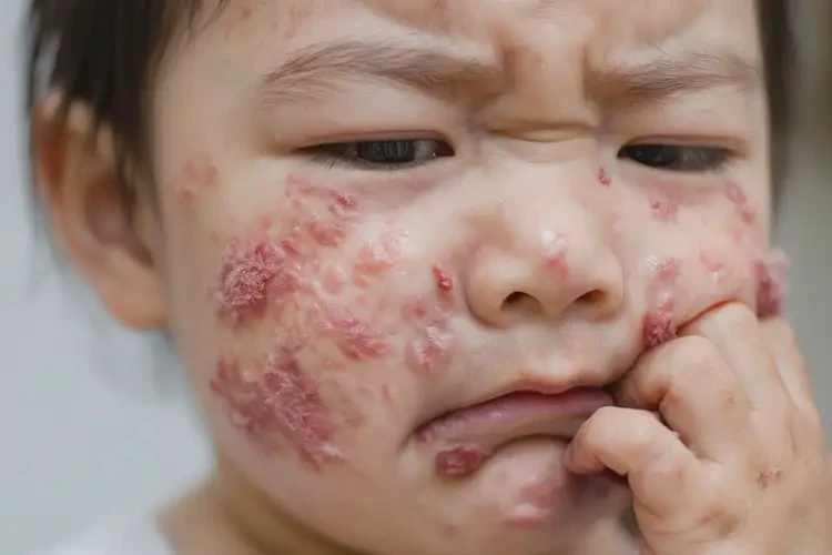 小孩面部經(jīng)常起濕疹不管它會(huì)自己自愈嗎(圖4)