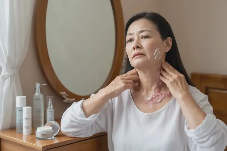 女人脖子上出濕疹不管它會自己痊愈嗎(圖2)