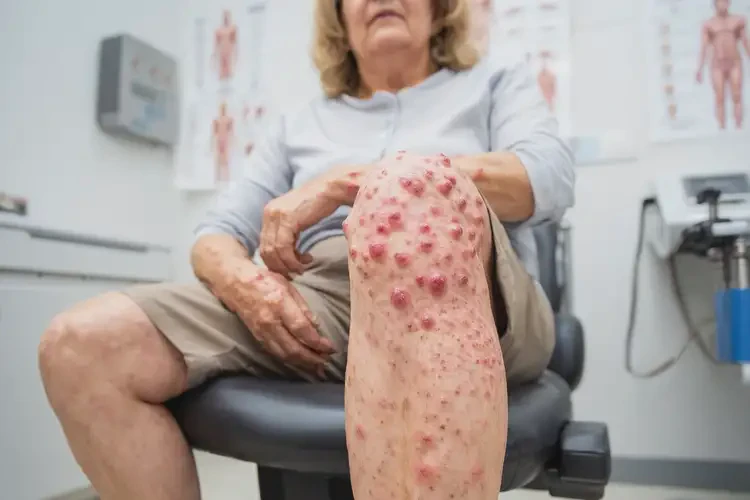 女人小腿上偶尔起湿疹不管它会自己好吗(图4)