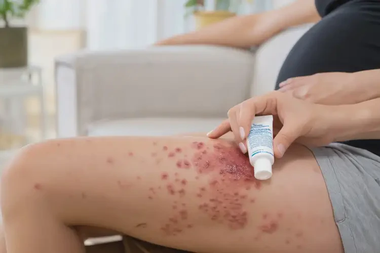 孕婦小腿上起濕疹不管它會(huì)自己好嗎(圖3)