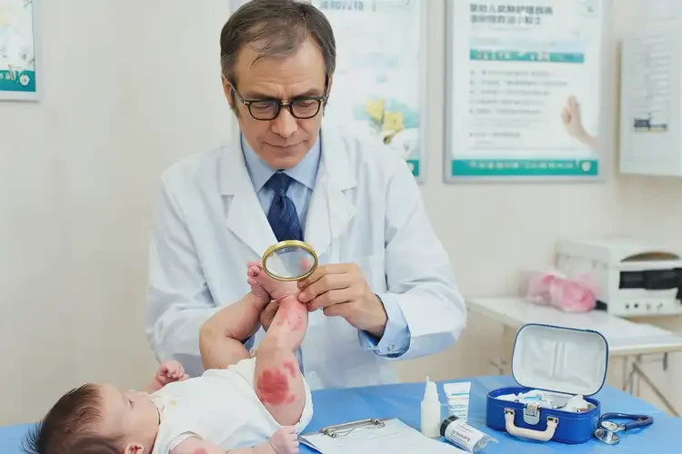嬰兒小腿上出現(xiàn)濕疹不管它會自己自愈嗎(圖2)