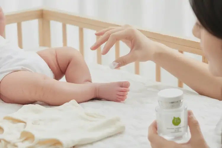 新生兒小腿出現(xiàn)濕疹不管它會(huì)自己自愈嗎(圖1)