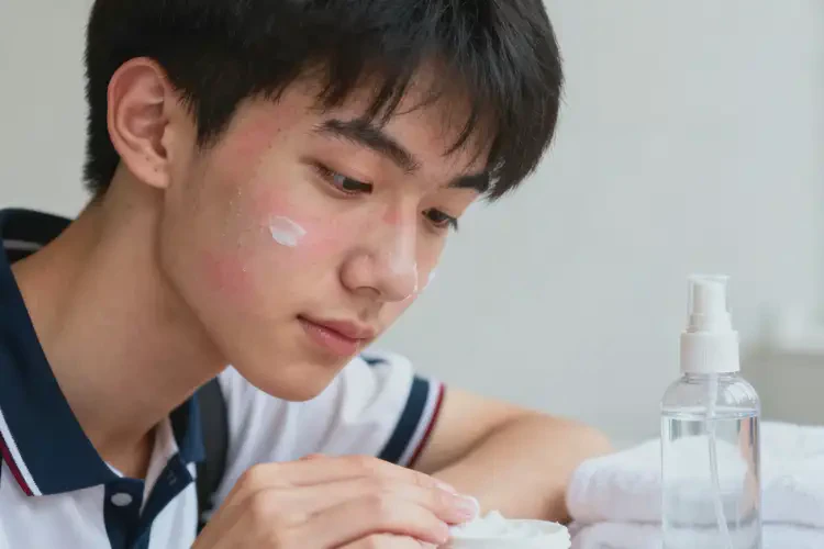 大學生臉上出濕疹可不可以徹底自愈(圖2)