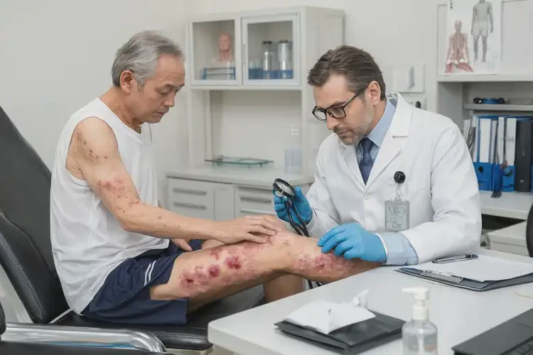 男性小腿上容易長(zhǎng)濕疹不管它會(huì)自己好嗎(圖1)