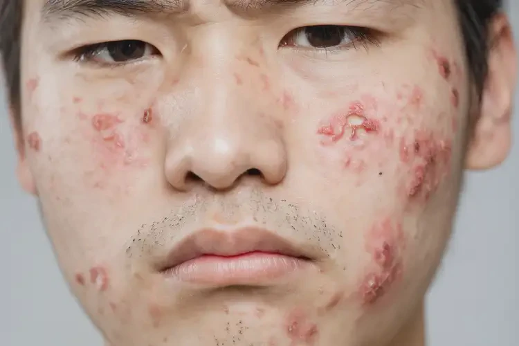 青年人面部有濕疹不管它會(huì)自己痊愈嗎(圖4)