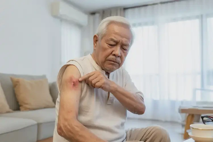 老人四肢偶尔起湿疹能靠自己自愈吗(图4)