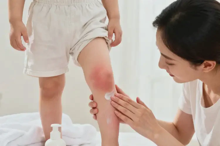 小兒大腿上有濕疹能夠徹底治愈嗎(圖1)