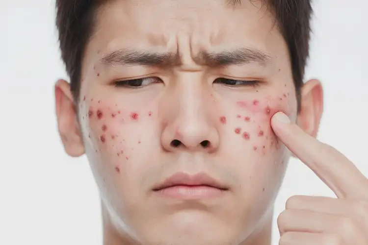 男生臉上有濕疹不管它會自己自愈嗎(圖4)
