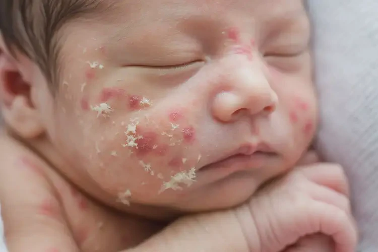 新生兒全身出現(xiàn)濕疹能靠自己自愈嗎(圖4)
