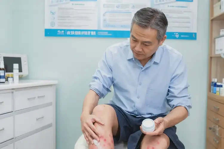 男性小腿上經(jīng)常長濕疹不管它會自己好嗎(圖1)