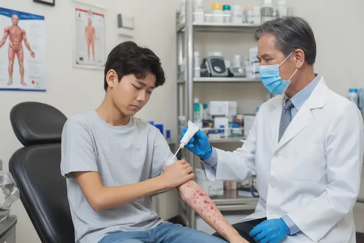 大學生全身出現(xiàn)濕疹不管它會自己痊愈嗎(圖3)