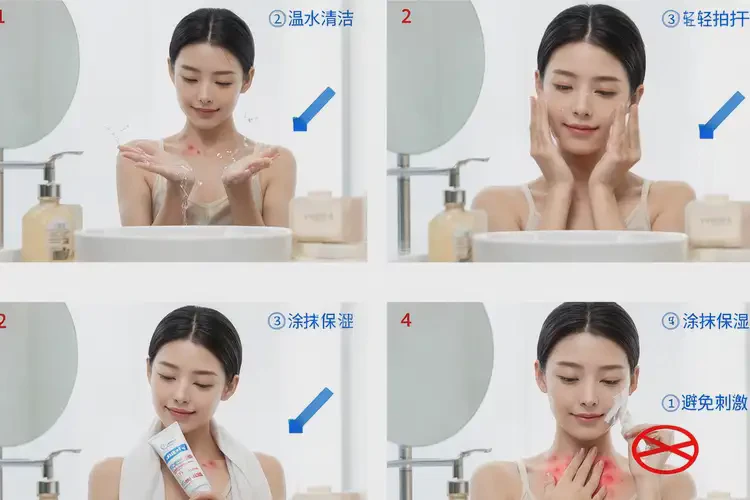 女人脖子上偶爾長濕疹不管它會自己好嗎(圖3)