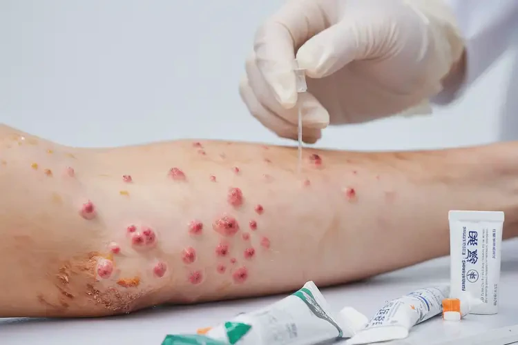 大學(xué)生四肢長濕疹不管它會自己好嗎(圖2)