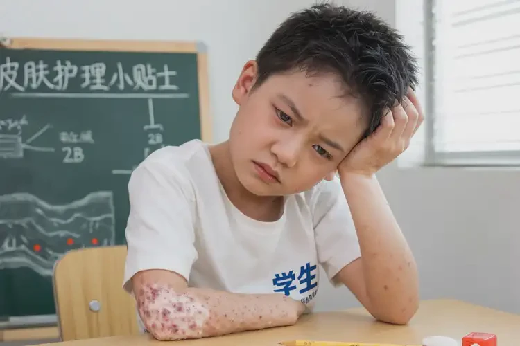 小学生手上容易长湿疹不管它会自己自愈吗(图2)